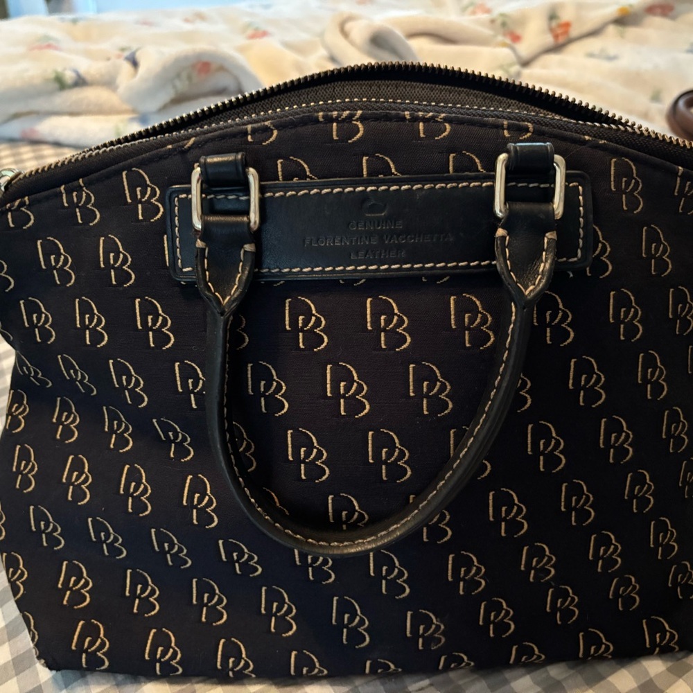 Dooney & Bourke Black and Gold Satchel